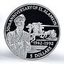 Belize 5 dollars 50th Anniversary of El Alamein Erwin Rommel proof silver 1992