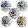 Cook Islands 2 dollars set of 5 coins Speed Jets 1930's Racers silver coin 2006