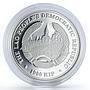 Laos 1000 kip Endangered Wildlife Gibbon silver proof coin 1996