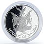 Namibia 10 dollars Procavia Capensis proof silver coin 2009