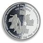 Suriname 100 guilders 125th Anniversary Red Cross proof silver coin 1991