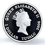 Tuvalu 1 dollar Lamborghini Countach colored silver proof coin 2006