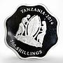 Tanzania 500 shillings Botanical Garden St.Petersburg colored proof silver 2014