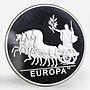 Andorra 10 diners Europa in chariot proof silver coin 2001