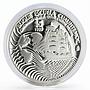 Mexico 5 pesos Naval training ship Cuauhtemoc proof silver coin 1999