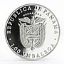 Panama 1 balboa XV Olympic Winter Games Calgary Hockey proof silver coin 1988