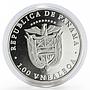 Panama 1 balboa XV Olympic Winter Games Calgary Hockey proof silver coin 1988