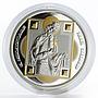 Fiji 10 dollars St.Vladimir icon prince gilded proof silver coin 2012