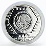 Mexico 1 peso Chaac Mool silver proof coin 1994