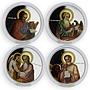 Niue set of 4 coins The Evangelists colored silver proof 2011