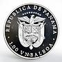 Panama 1 balboa Olympic Winter Games Calgary Free-style skier proof silver 1988