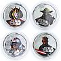 Niue set of 4 coins Star Wars Darth Vader proof silver coin 2012