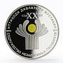 Tajikistan 100 somoni 20 years Commonwealth Independent States proof silver 2011