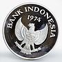 Indonesia 5000 Rupiah Orangutan animal proof silver coin 1974