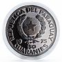 Paraguay 150 guaranies Apollo 11 Eagle landing Moon proof silver coin 1975