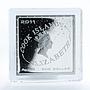 Cook Island 1 Dollar First Man in Space Gagarin square Silver Coloured Coin 2011