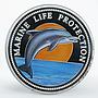 Palau 20 dollars Marine Life Bottle-Nose Dolphin colored proof silver coin 1998