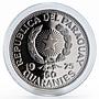 Paraguay 150 guaranies Apollo 15 Scott Worden Irwin proof silver coin 1975