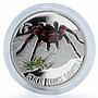 Niue 1 dollar Mexican redknee tarantula Venomous spiders color silver coin 2012