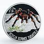 Niue 1 dollar Mexican redknee tarantula Venomous spiders color silver coin 2012