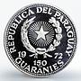 Paraguay 150 guaranies Munich Olympics Broad Jumper proof silver coin 1972