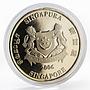 Singapore 2 dollars The Year of the Dog proof-like coin 2006
