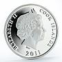 Cook Island 10 dollars Year of The Rabbit colored proof silver coin 2011