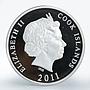 Cook Island 10 dollars Year of The Rabbit colored proof silver coin 2011