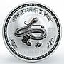 Australia 2 dollars Lunar Year Series I Year of the Snake proof silver coin 2001