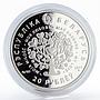 Belarus 20 rubles My Love Cats corundum silver coin 2011