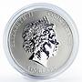 Cook Island 5 dollars Black Squirrel colored proof silver coin 2013