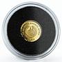 Laos 500 kip Peacock bird proof gold coin 2008