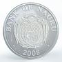 Nauru 10 dollars Snow Maiden New Year Christmas silver coin 2008