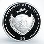 Palau 5 dollars Marine Life Black Pearl colored proof silver coin 2006