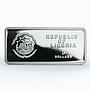 Liberia 5 dollars Year of the Tiger Lunar Rectangular colored silver coin 2010