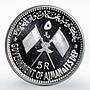 Ajman 5 riyals Memorial of President Gamal Abdel Nasser proof silver coin 1970