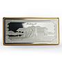 Brunei 50 dollars Sultan Istana Darussalam building gilded proof silver 1996