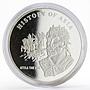 Mongolia 1000 togrog History of Asia Attila the Hun proof silver coin 2003