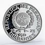 Paraguay 150 guaranies Veracruz Culture Sculpture proof silver coin 1973