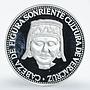 Paraguay 150 guaranies Veracruz Culture Sculpture proof silver coin 1973