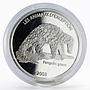 Congo 10 francs Giant Pangolin animal proof silver coin 2003