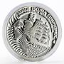 Mexico 5 pesos Naval training ship Cuauhtemoc proof silver coin 1999