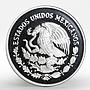 Mexico 5 pesos Naval training ship Cuauhtemoc proof silver coin 1999