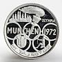 Fujairah 5 riyals Summer Olympics XX Munchen sport proof silver coin 1970