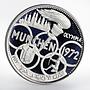 Fujairah 5 riyals Summer Olympics XX Munchen sport proof silver coin 1970