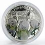 Niue 1 dollar Iris Florentina flowers nature colored proof silver coin 2012
