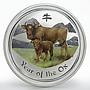 Australia 1 dollar Year of the Ox series II colored silver coin 2009