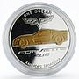 Palau 1 dollar 100th Anniversary General Motors Corvette gilded silver coin 2008