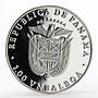 Panama 1 balboa Olympic Summer Games Tennis proof silver coin 1988
