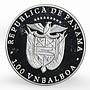 Panama 1 balboa Olympic Summer Games Tennis proof silver coin 1988